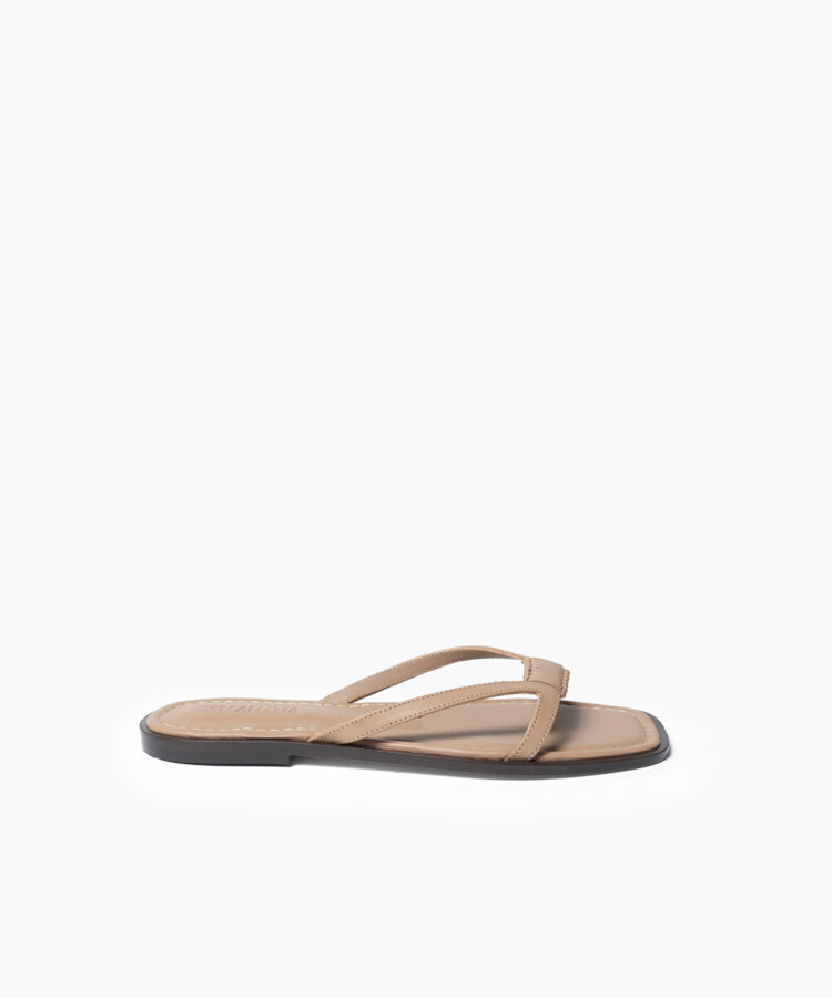 Alea Sandals in Mocca Smooth Leather