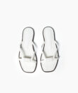 Alea Sandals in White Smooth Leather