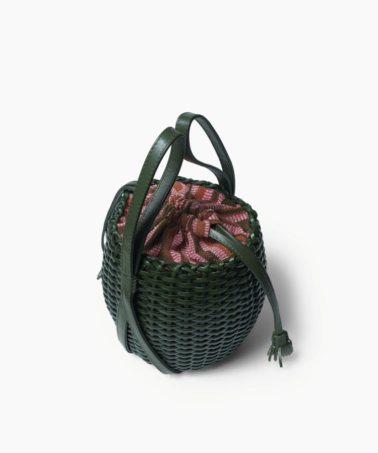 Woven Lea Bag in Pine Leather