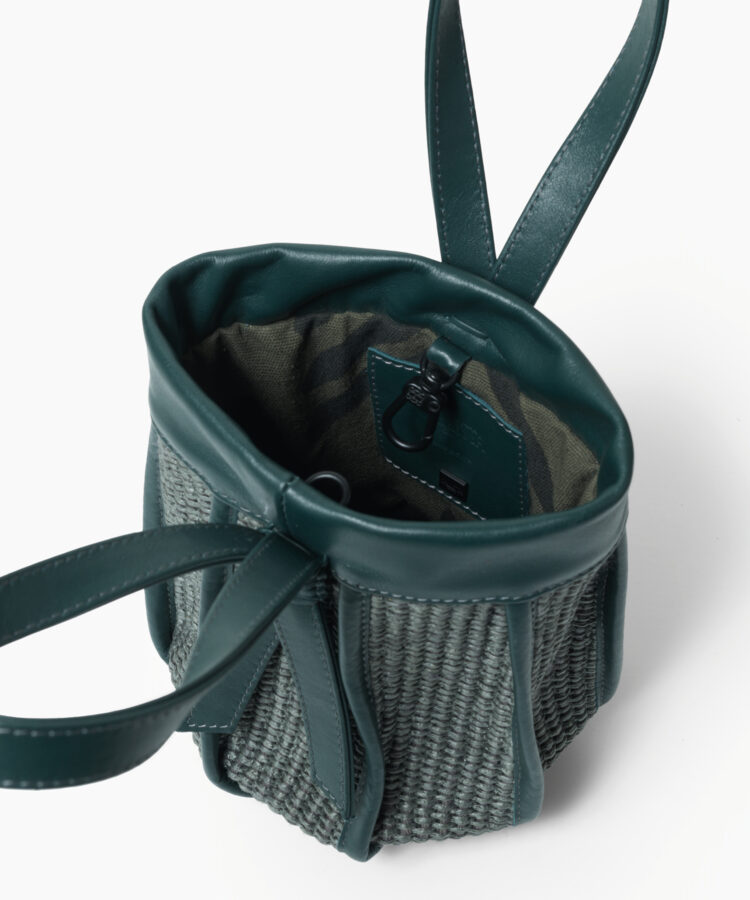 Μini Leto Bag Pine Leather & Straw
