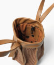 Μini Leto Bag Caramel Leather & Straw