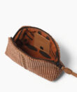 Vanity Case in Caramel Leather & Straw