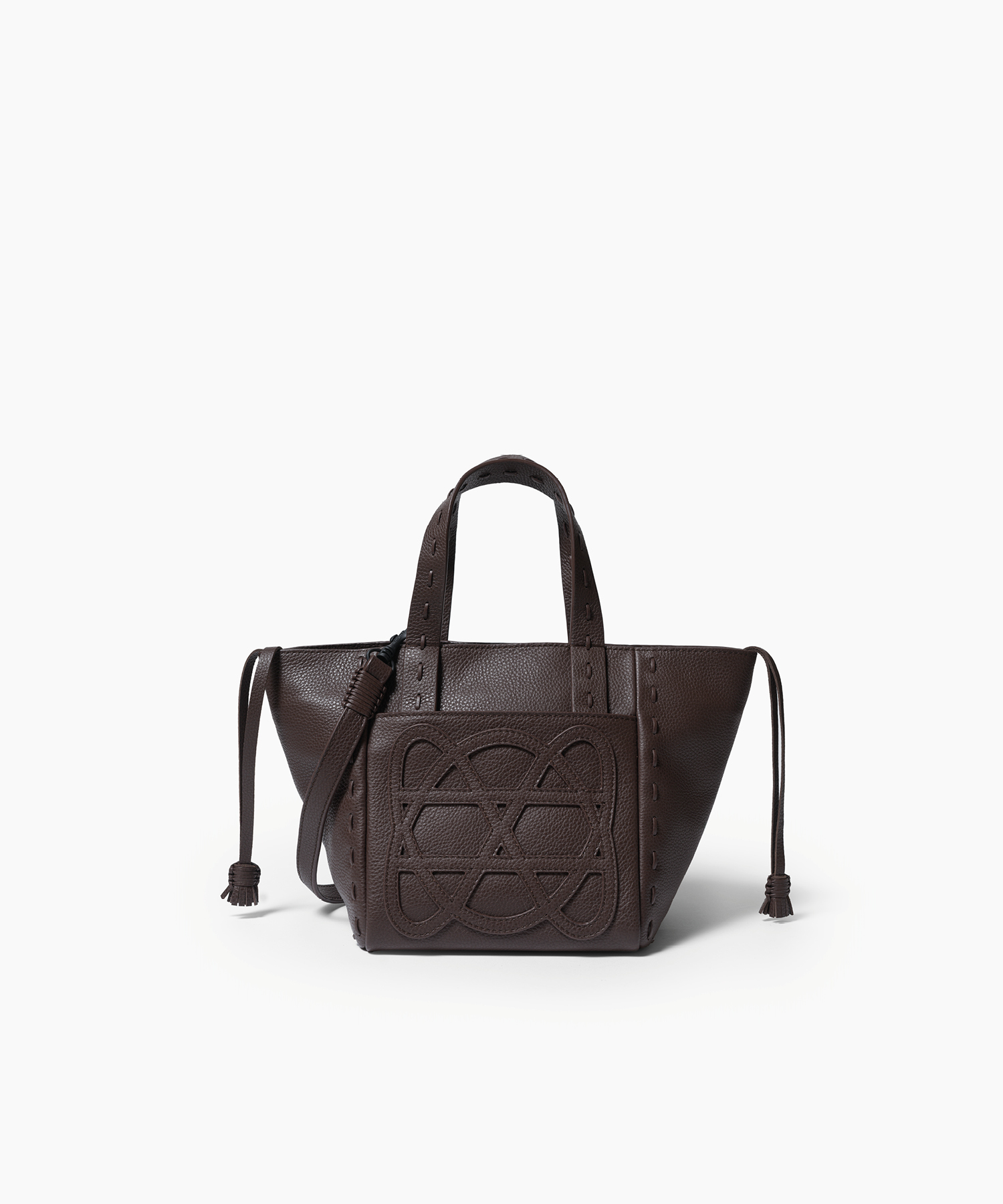 Mini Cleo Bag in Cocoa Grained Leather