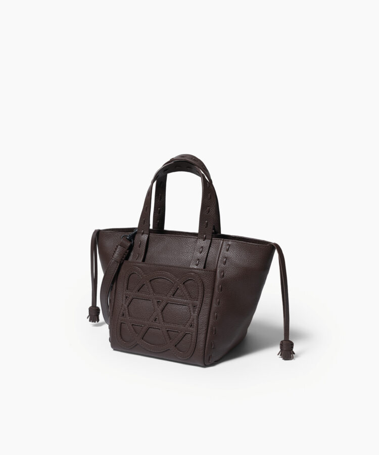 Mini Cleo Bag in Cocoa Grained Leather