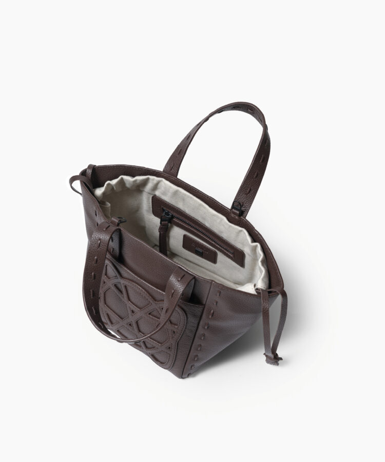 Mini Cleo Bag in Cocoa Grained Leather