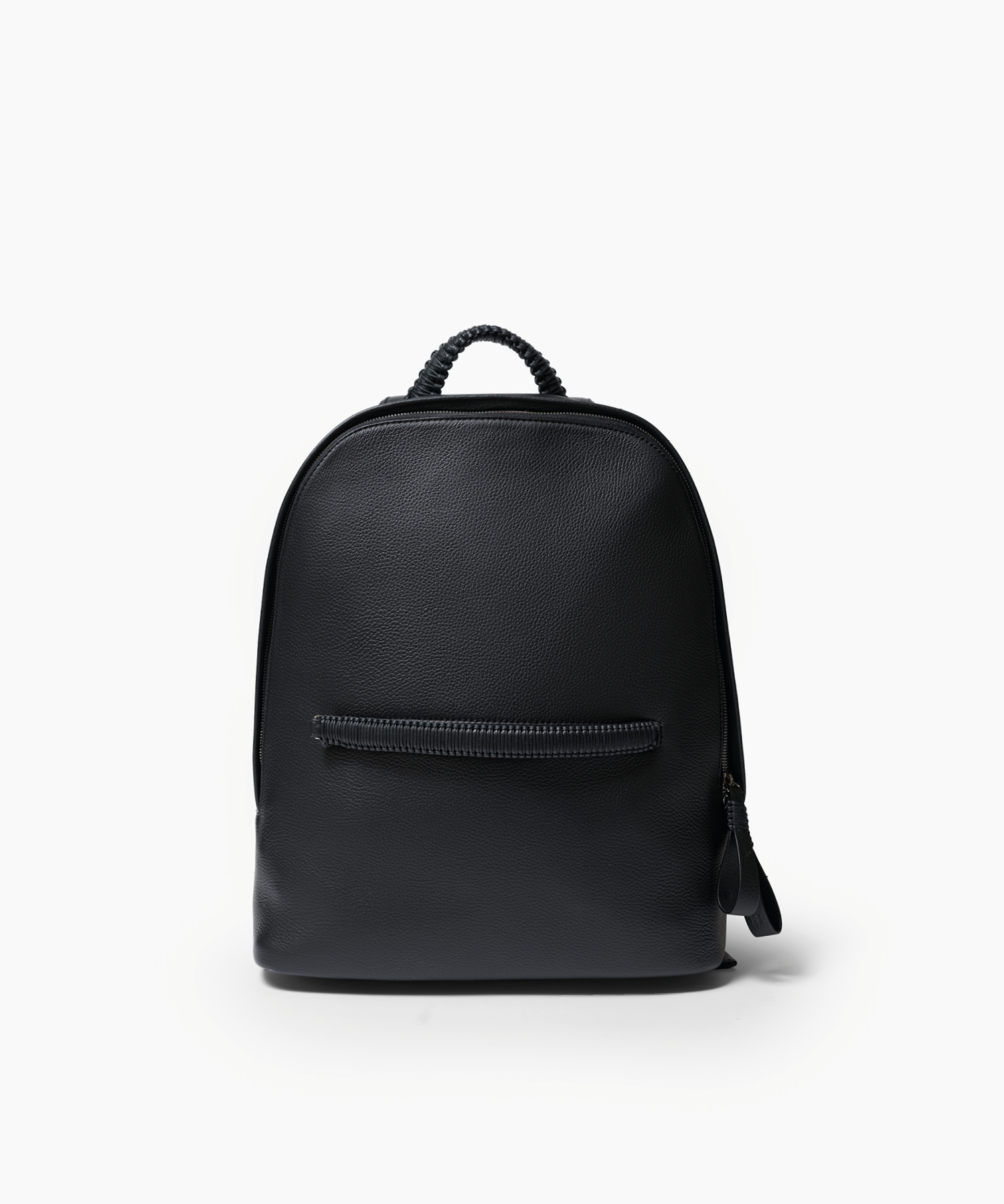 Aries Backpack in Black Grained Leather