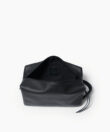 Large Washbag in Black Grained Leather