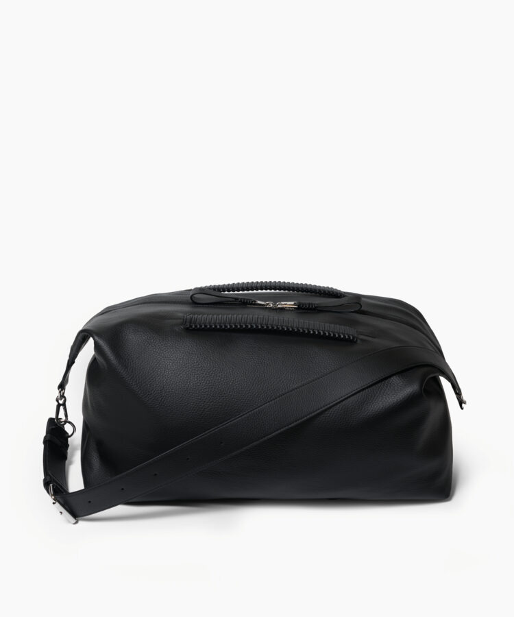 Sac Voyage in Black Grained Leather
