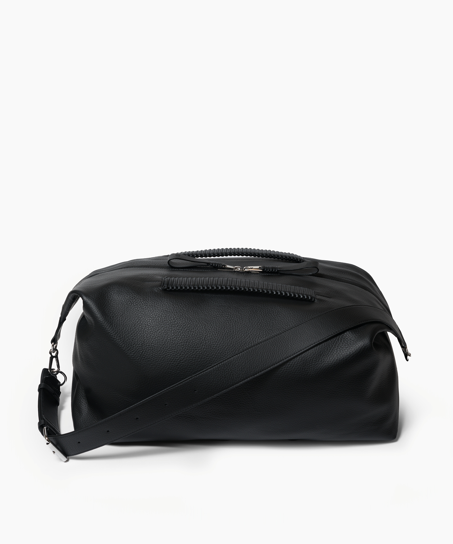 Sac Voyage in Black Grained Leather