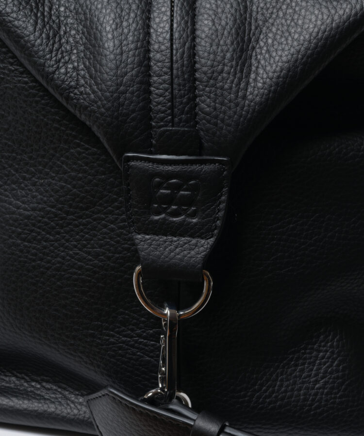 Sac Voyage in Black Grained Leather