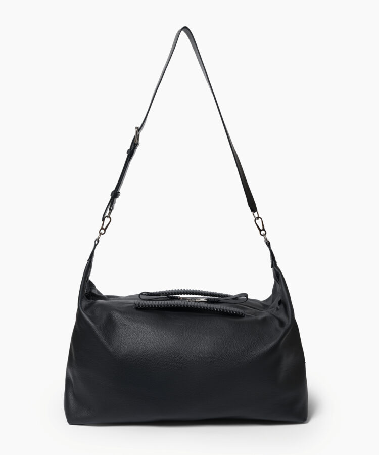 Sac Voyage in Black Grained Leather