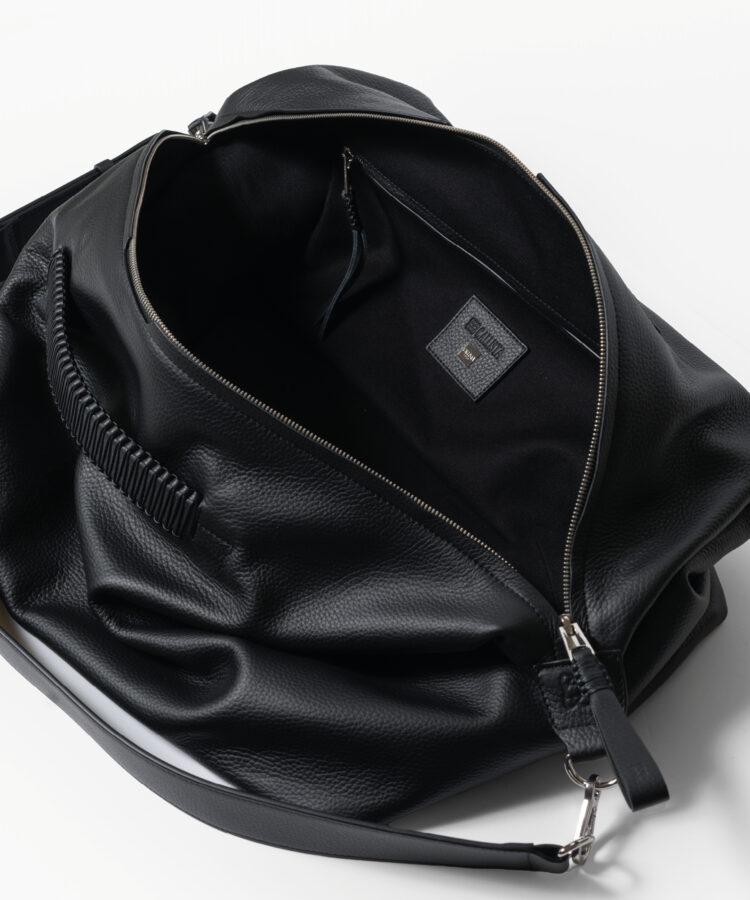 Sac Voyage in Black Grained Leather