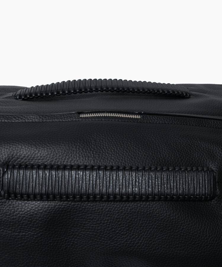 Sac Voyage in Black Grained Leather