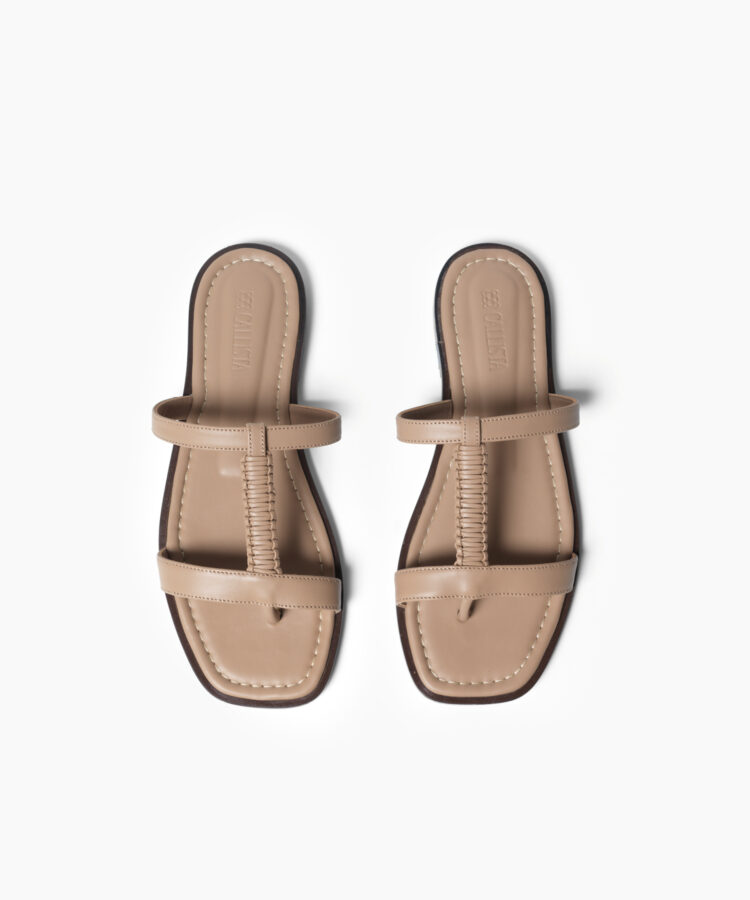 Capri Sandals in Mocca Smooth Leather
